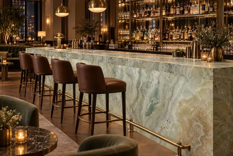Aegean Green Onyx onyx bar