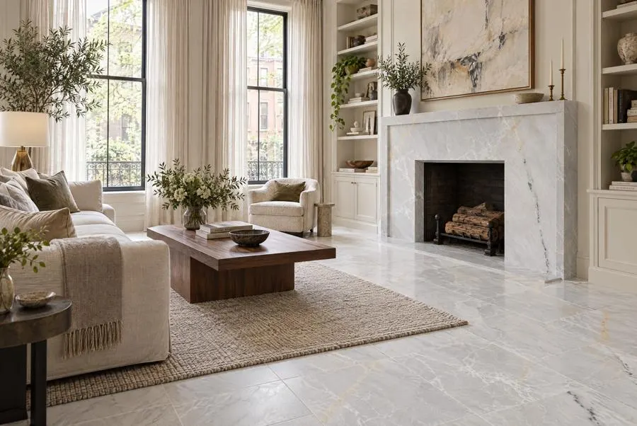 Alpi Gold marble living room