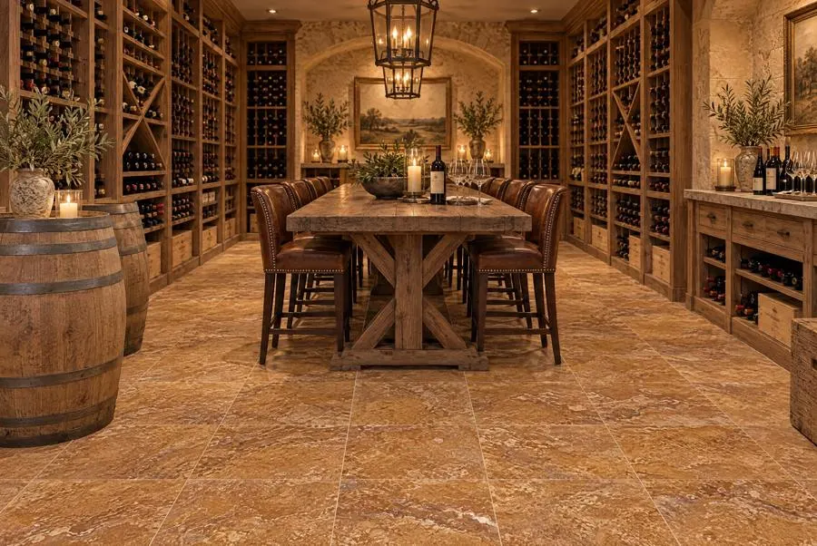 Apulia Gold travertine bar