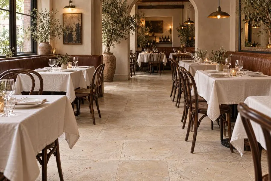 Autumn Leaves travertine bar