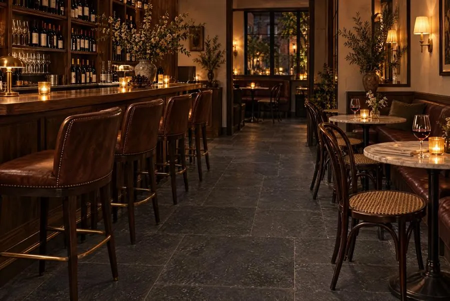 Avellino Black limestone bar