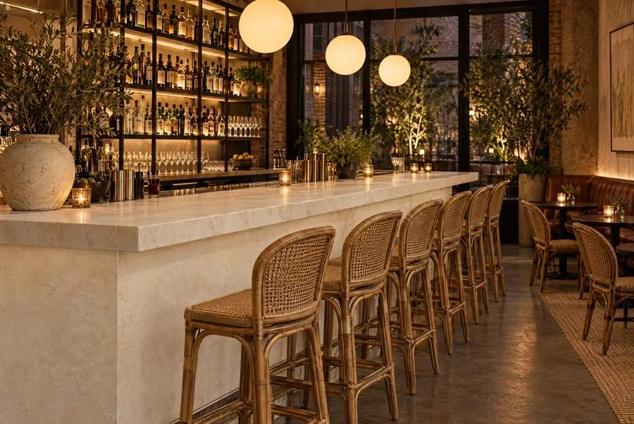 Bursa Beige marble bar