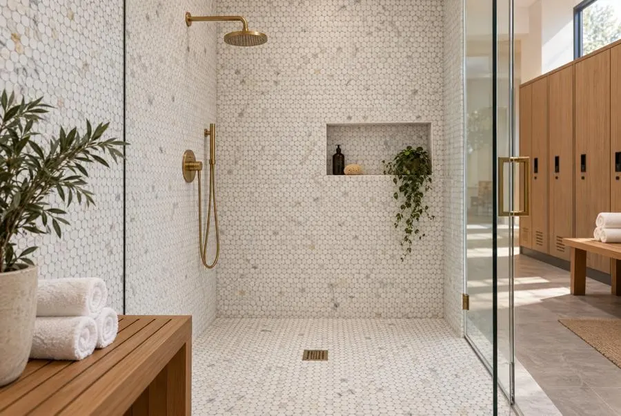 Calacatta Gold marble floor