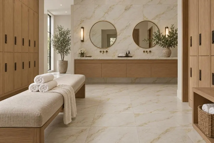 Calacatta Verde Gold marble spa