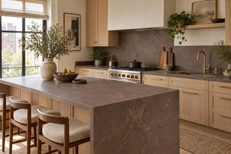 Cioccolato Bronze marble kitchen