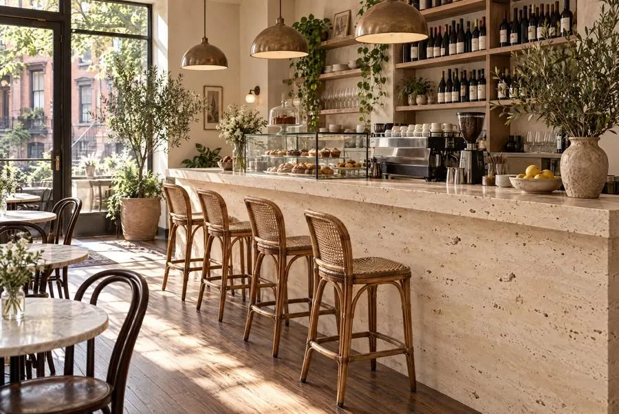 Classic Ivory travertine bar