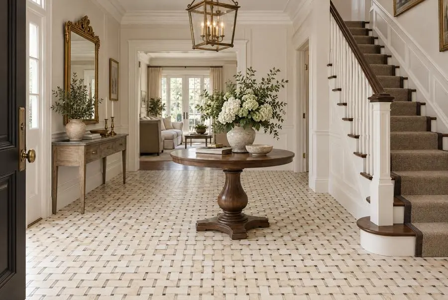 Crema Marfil marble floor