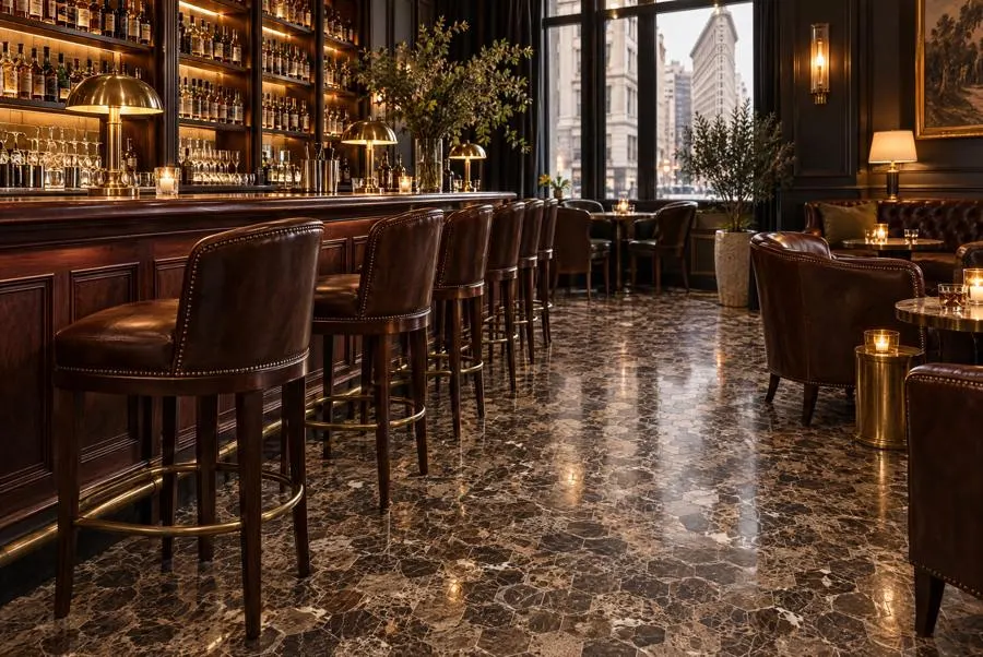 Emperador Dark marble floor