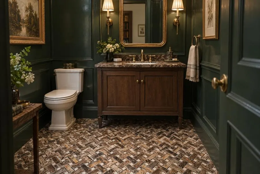 Emperador Dark marble floor