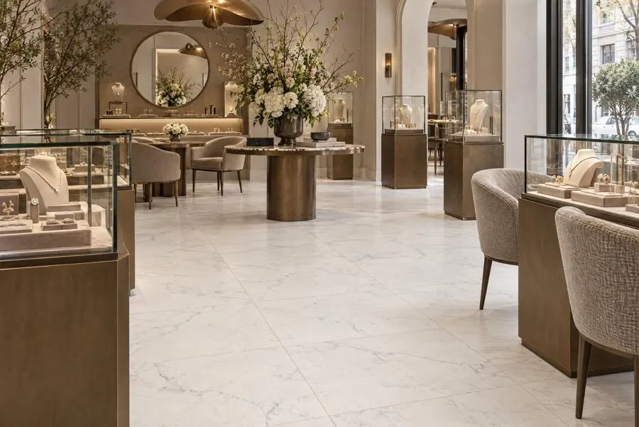 Etna Bianco marble shop