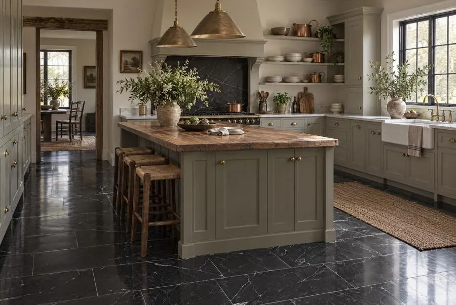 Galileo Nero marble kitchen