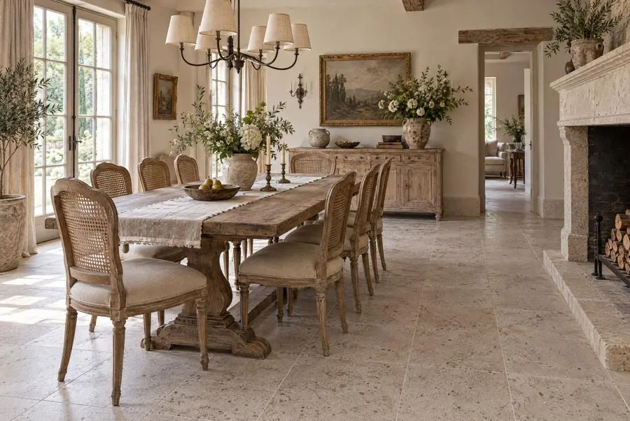 Gascogne Beige limestone living room