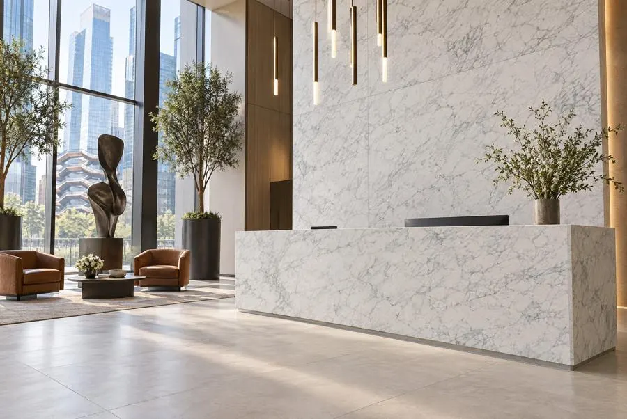 Gioia Venatino marble lobby