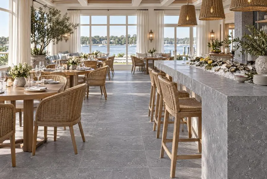 Lagos Blue limestone bar