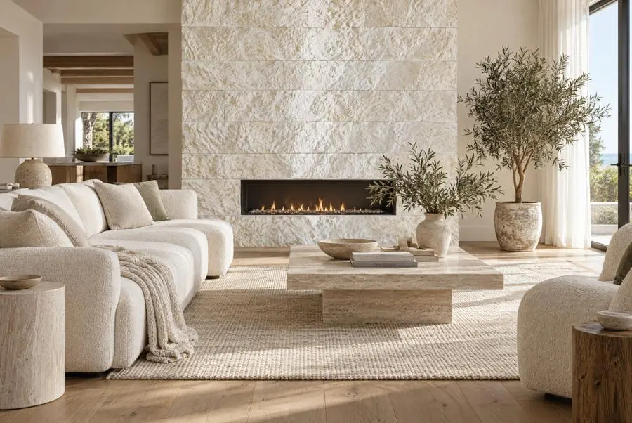 Lymra limestone living room