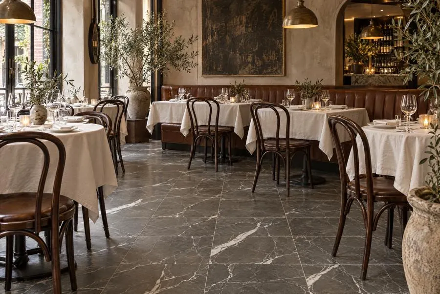Mona White marble bar