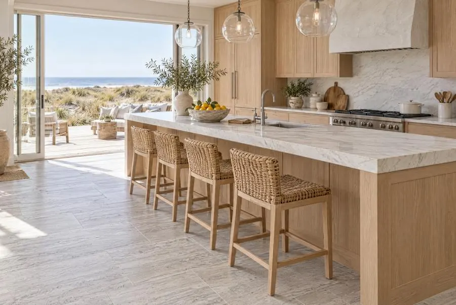 Nebbia limestone kitchen