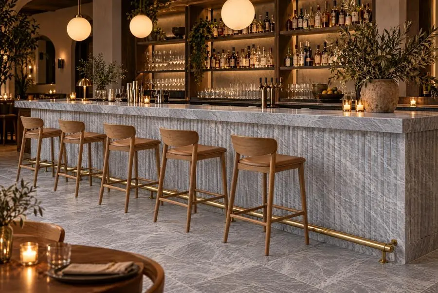 Nordica Grey marble bar