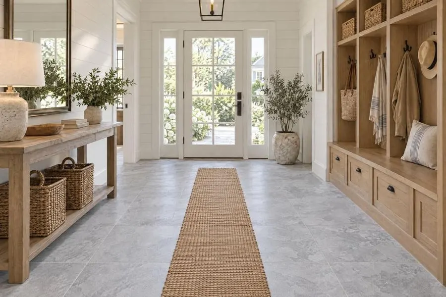 Oceano Grey limestone entry