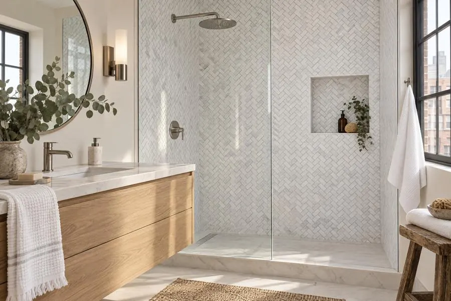 Oriental White marble floor