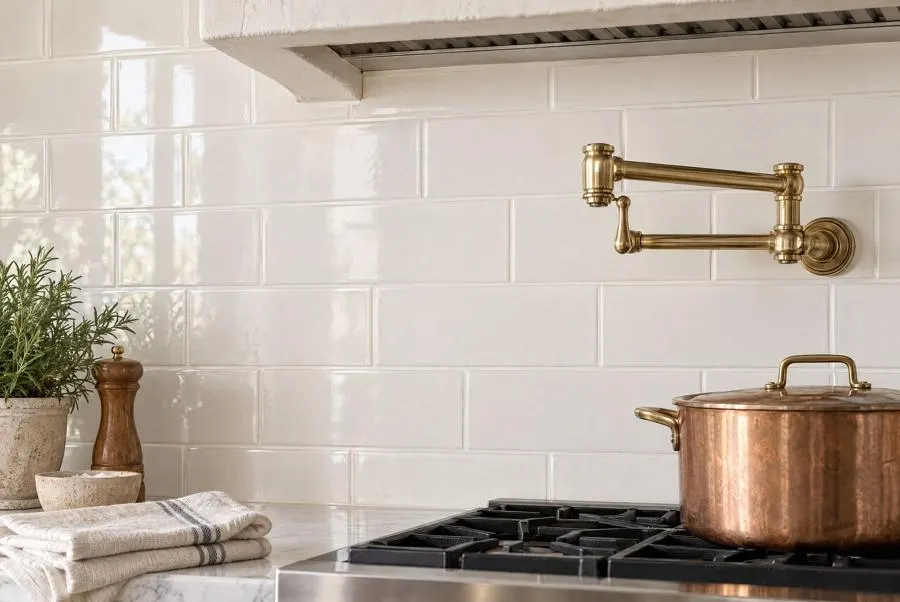 Kitchen in Crackle Ceramic Series, bone