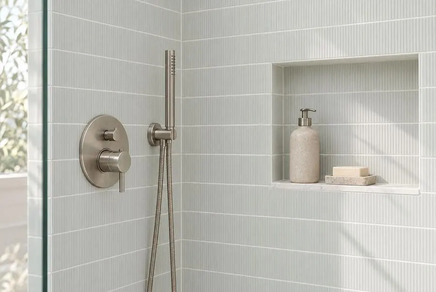 Bathroom in Linear Ridge, mist, matte