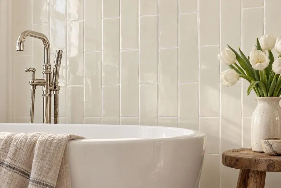 Bathroom in Potters, almond