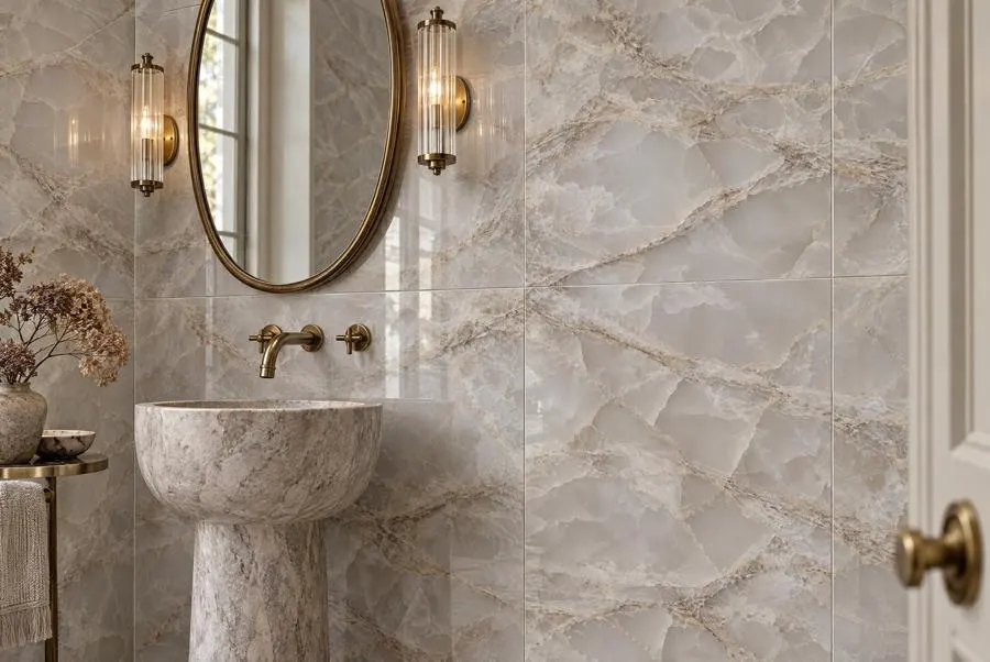 Powder room in Tableau Marmo Reloaded