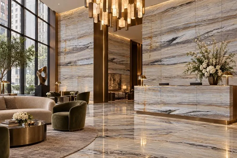 Palissandro marble lobby