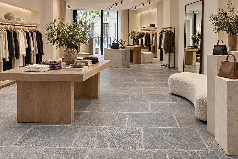 Pirineo Grey limestone shop
