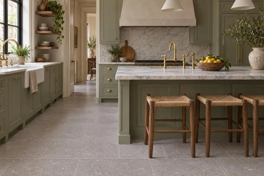 Purbeck Grey limestone kitchen