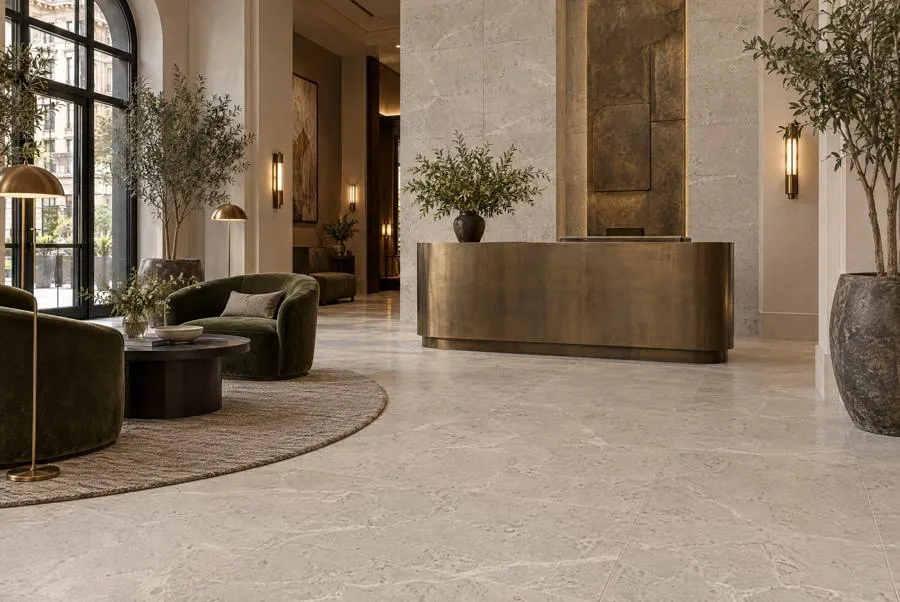 Rialto Grey marble lobby