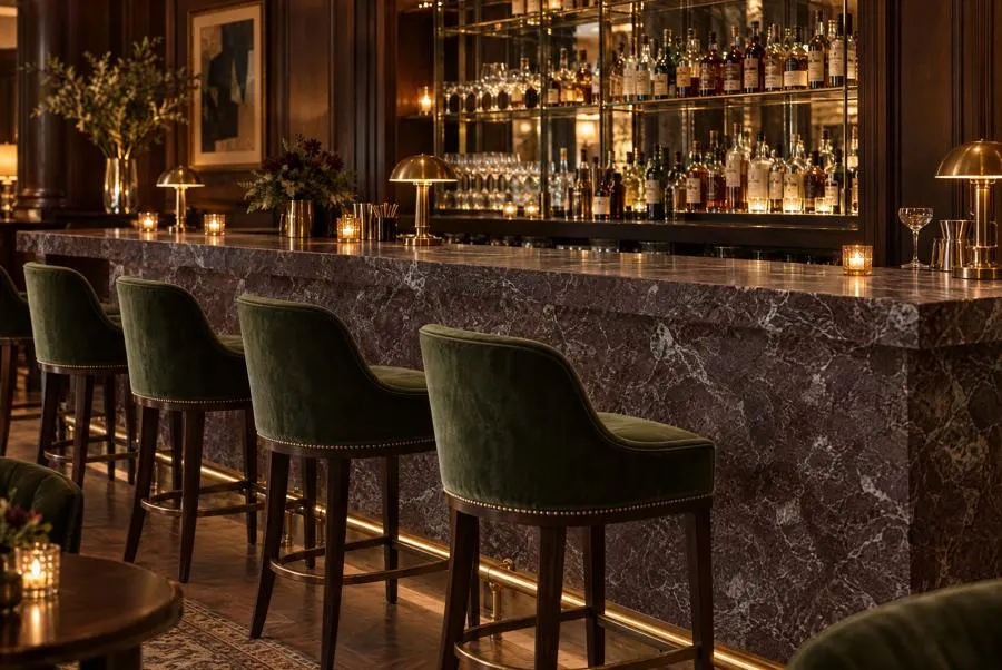 Rosso Levanto marble bar