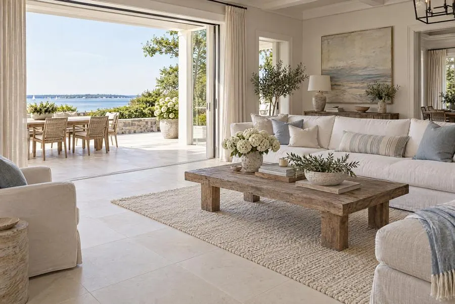 Simona limestone living room