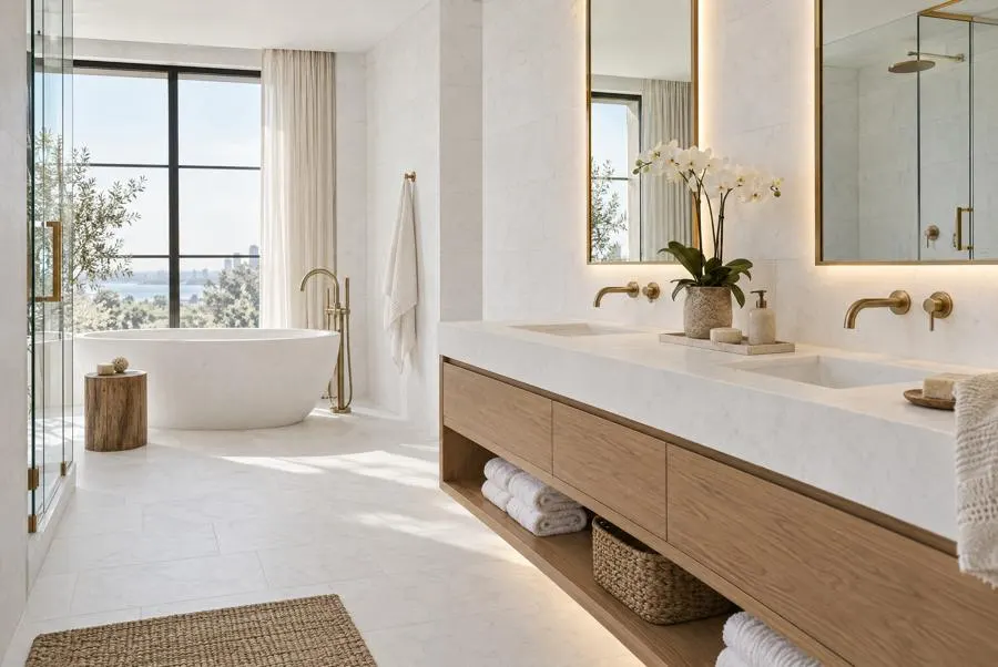 Snow White marble bathroom