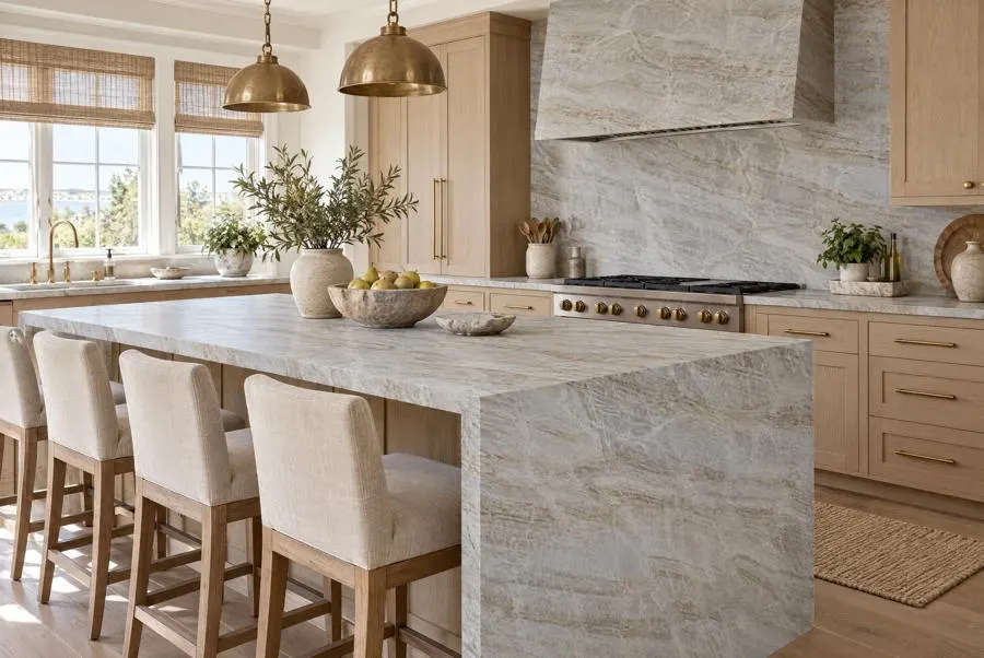 Taj Mahal quartzite kitchen