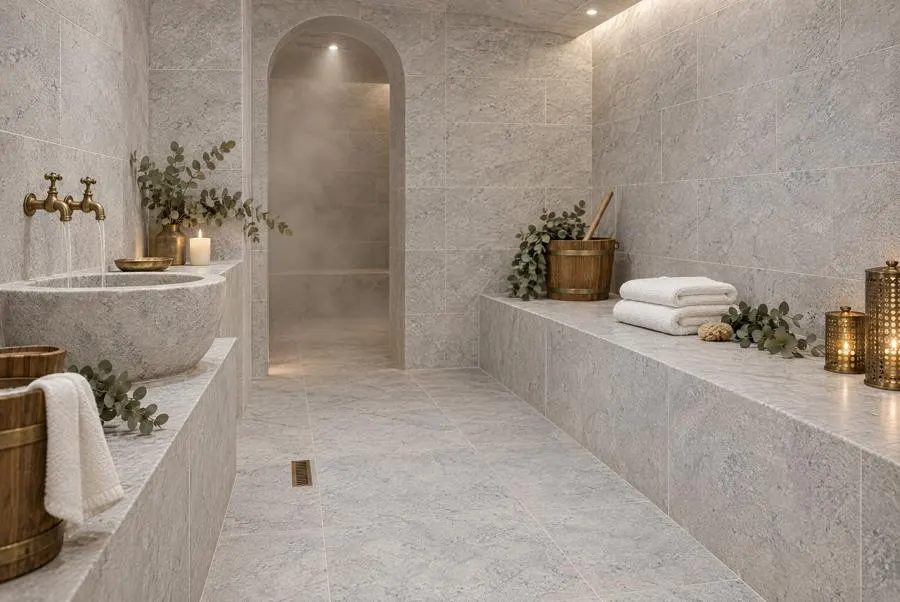 Thala Grey limestone spa