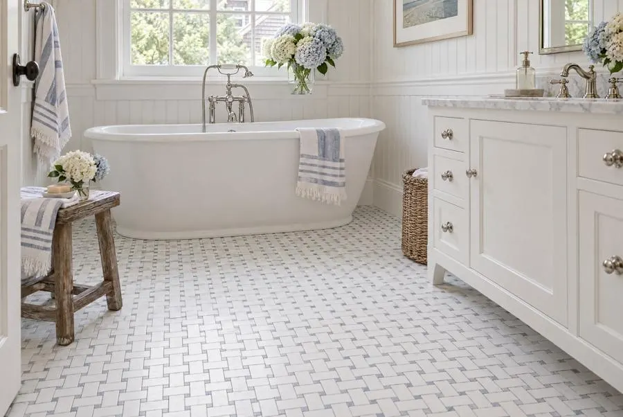 Thassos marble floor