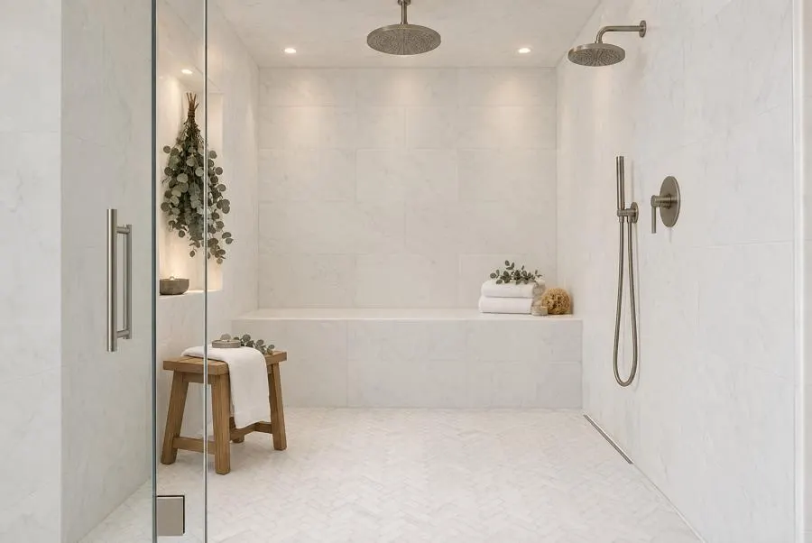 Thassos Striato marble spa