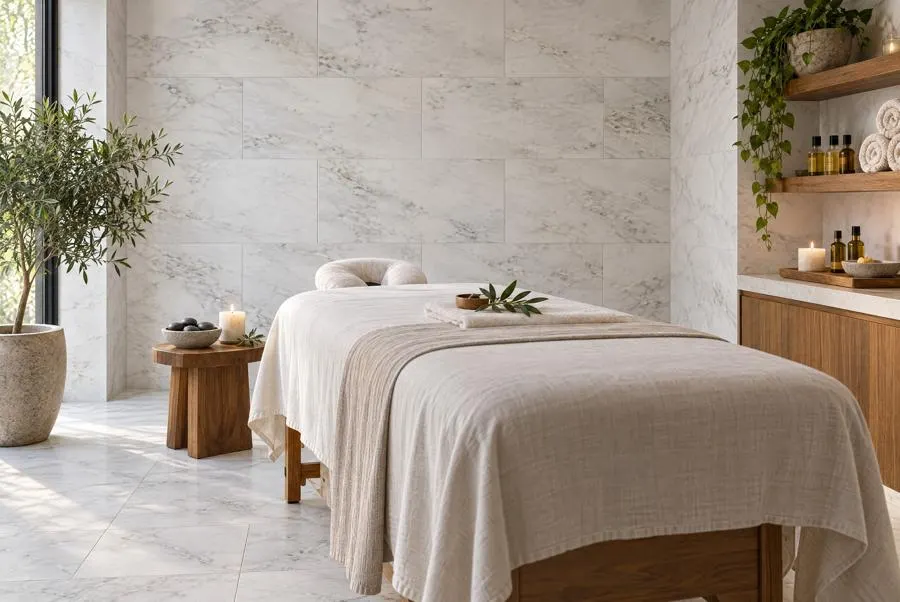 Tibet White marble spa