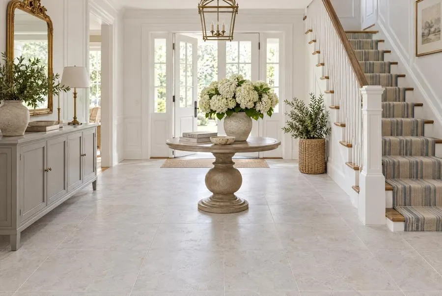 White Pearl marble entry