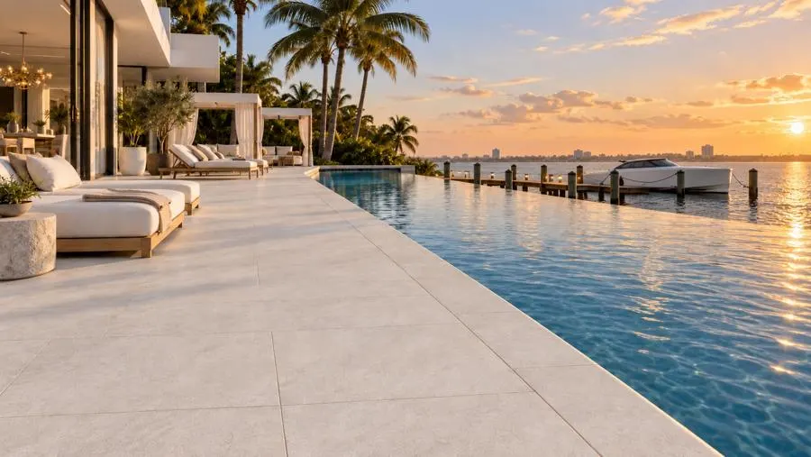 Terrace in Porcelain pavers