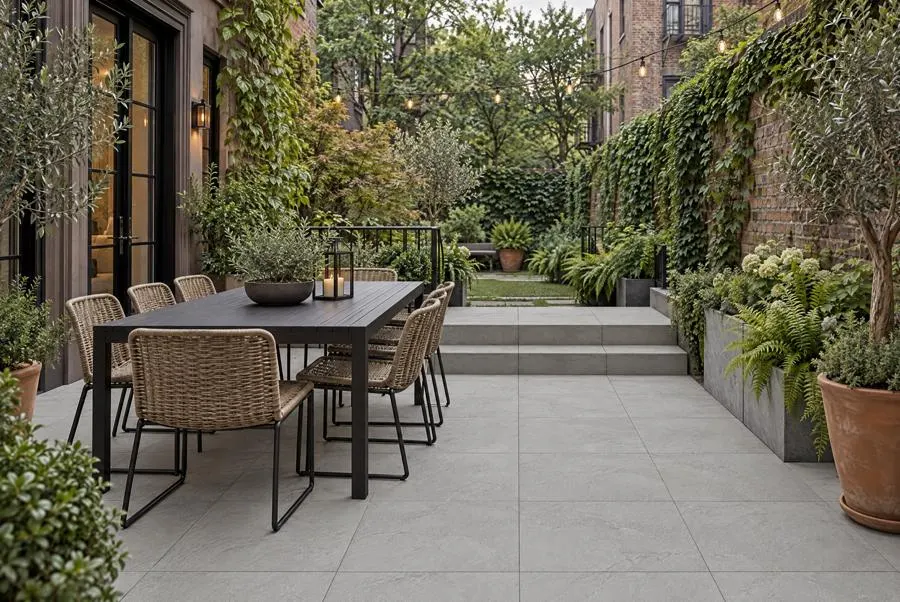 Terrace in Foundation Slate, porcelain paver