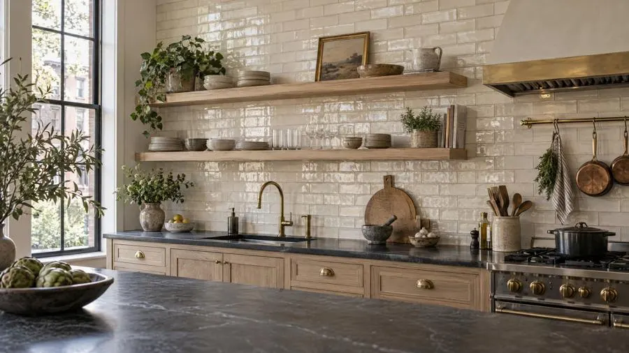 Kitchen in Glazed brick, specialty