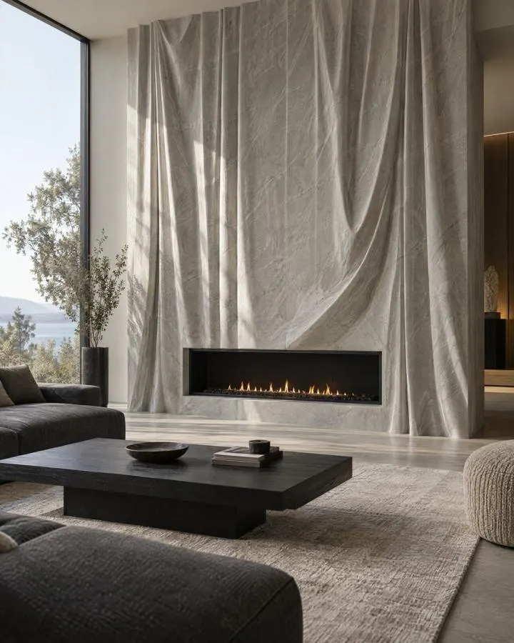CNC carved stone natural stone living room