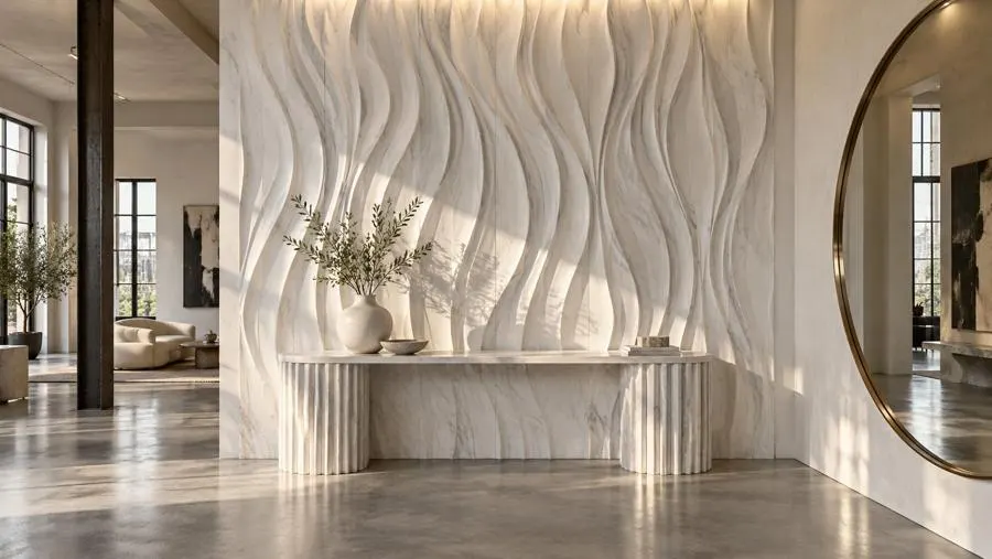 CNC carved stone natural stone living room