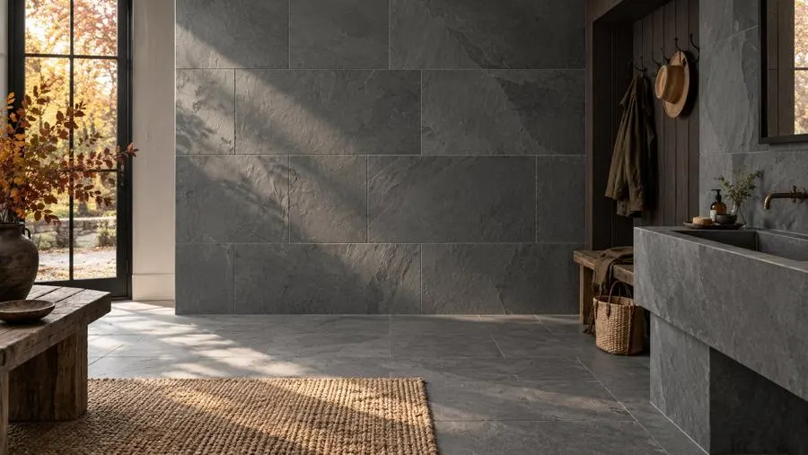 Slate natural stone entry