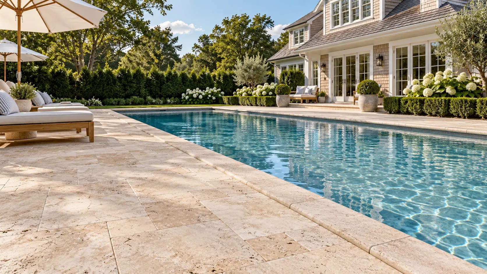 Stone and porcelain for outdoors