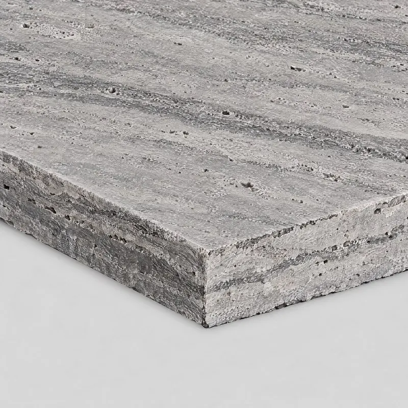 Silver travertine