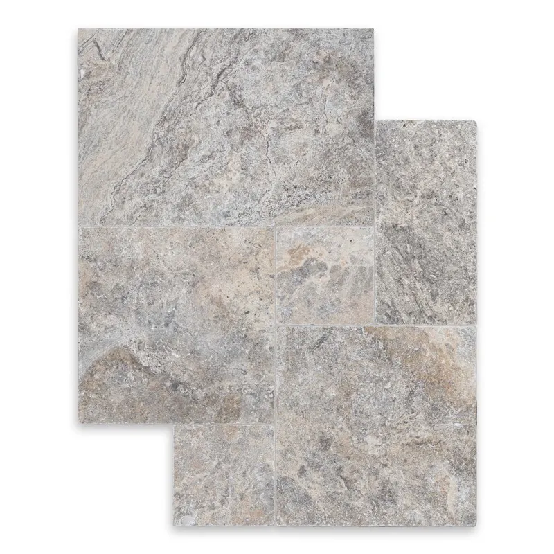Silver travertine
